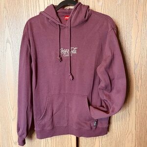 GENUINE MEN’S COCA COLA CLASSIC HOODIE BURGUNDY SIZE M